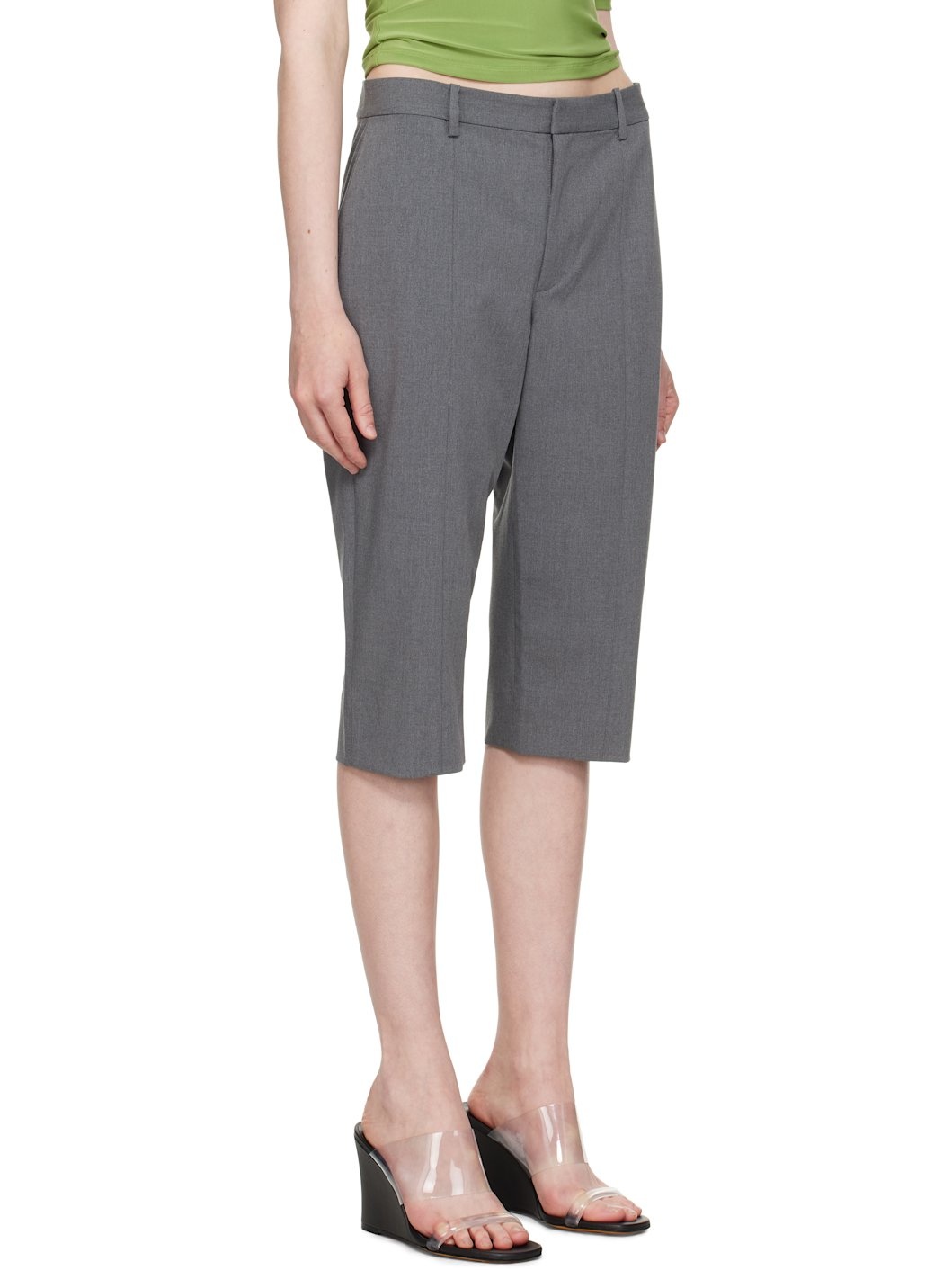 Gray Melvin Capri Shorts - 2