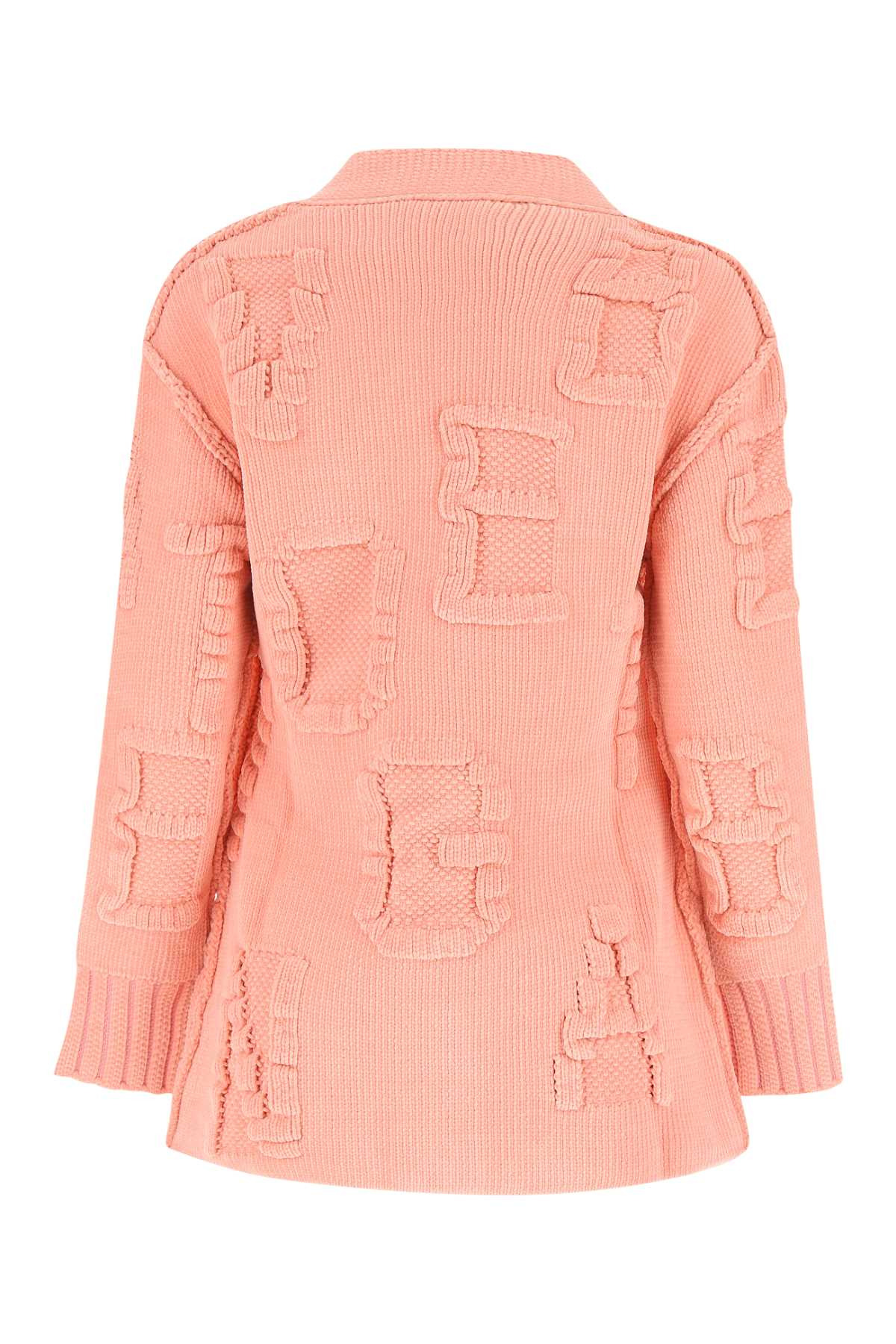 Bottega Veneta Women Pink Chenille Cardigan - 2