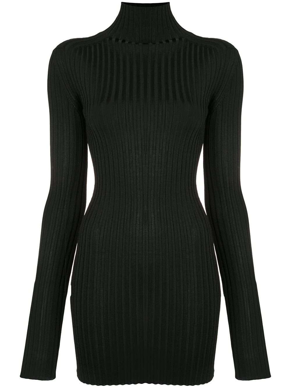 roll-neck ribbed jumper - 1