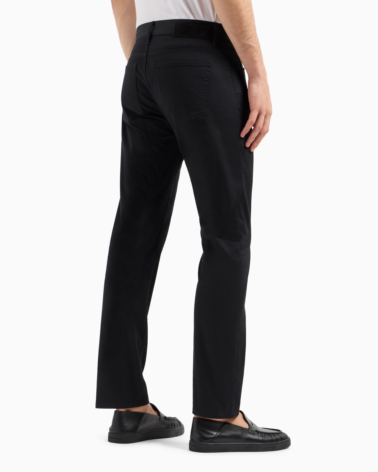 Regular-fit, five-pocket trousers in stretch cotton - 3