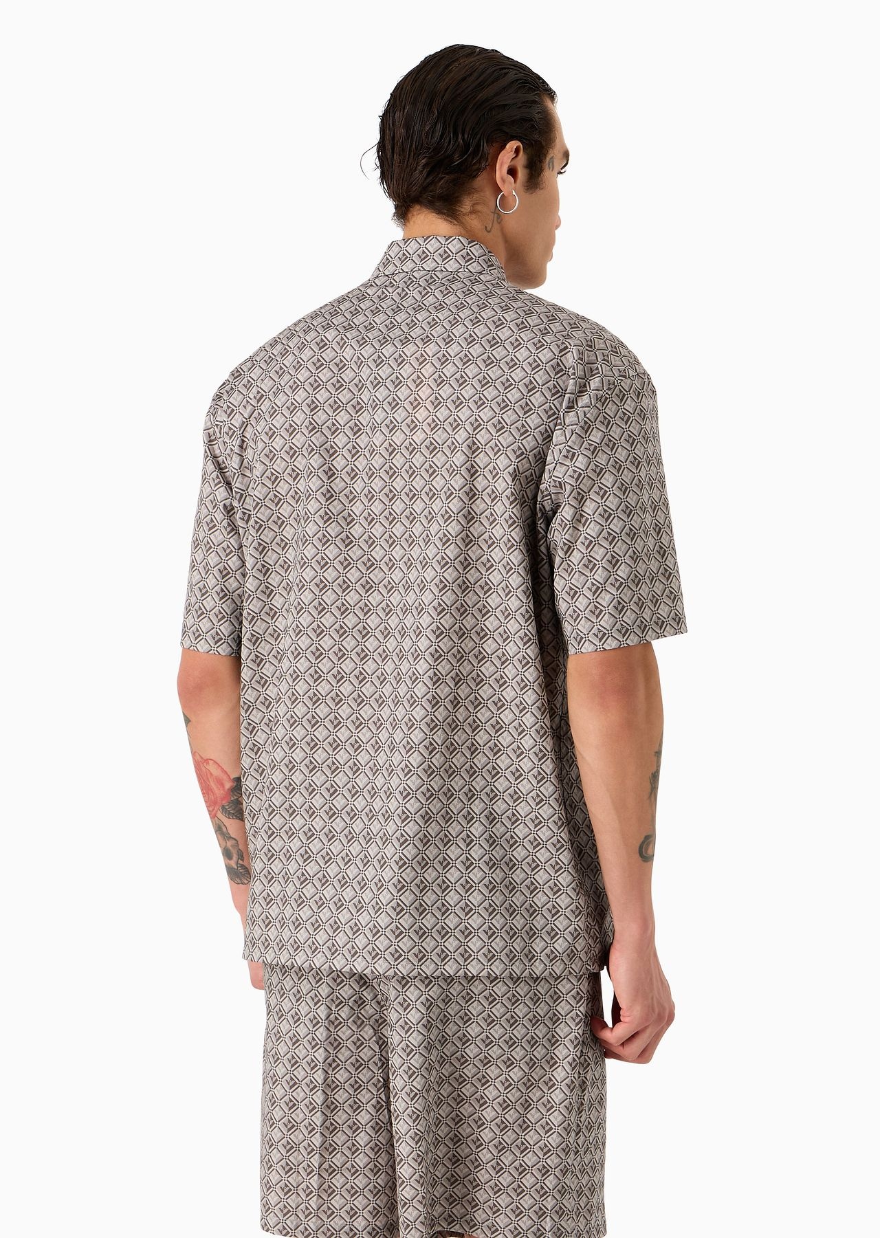 ASV Lyocell-blend oversized, short-sleeved shirt with all-over print - 3