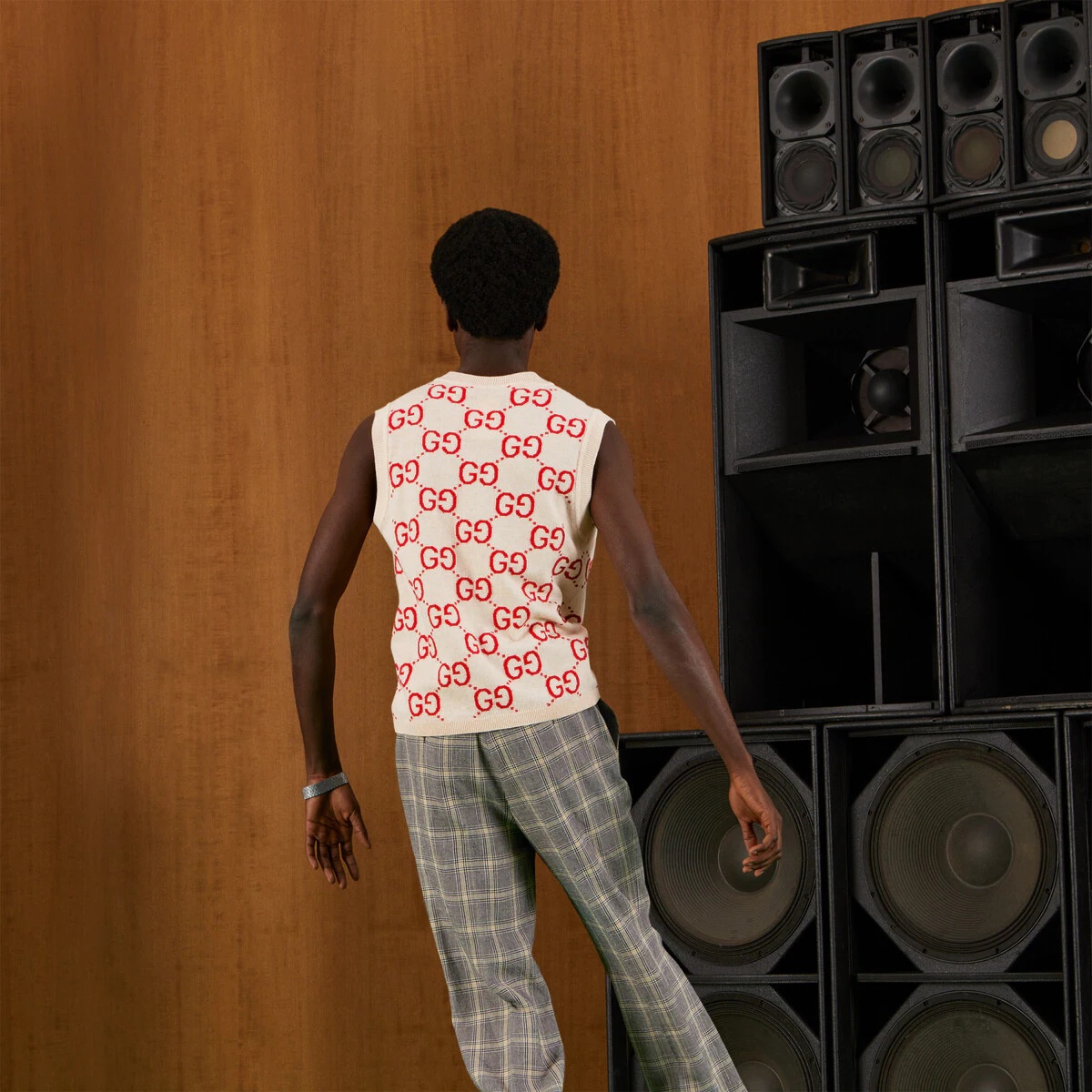 GG wool jacquard vest - 7