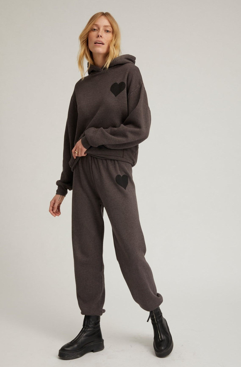 SPRWMN CHARCOAL HEART HOODIE outlook