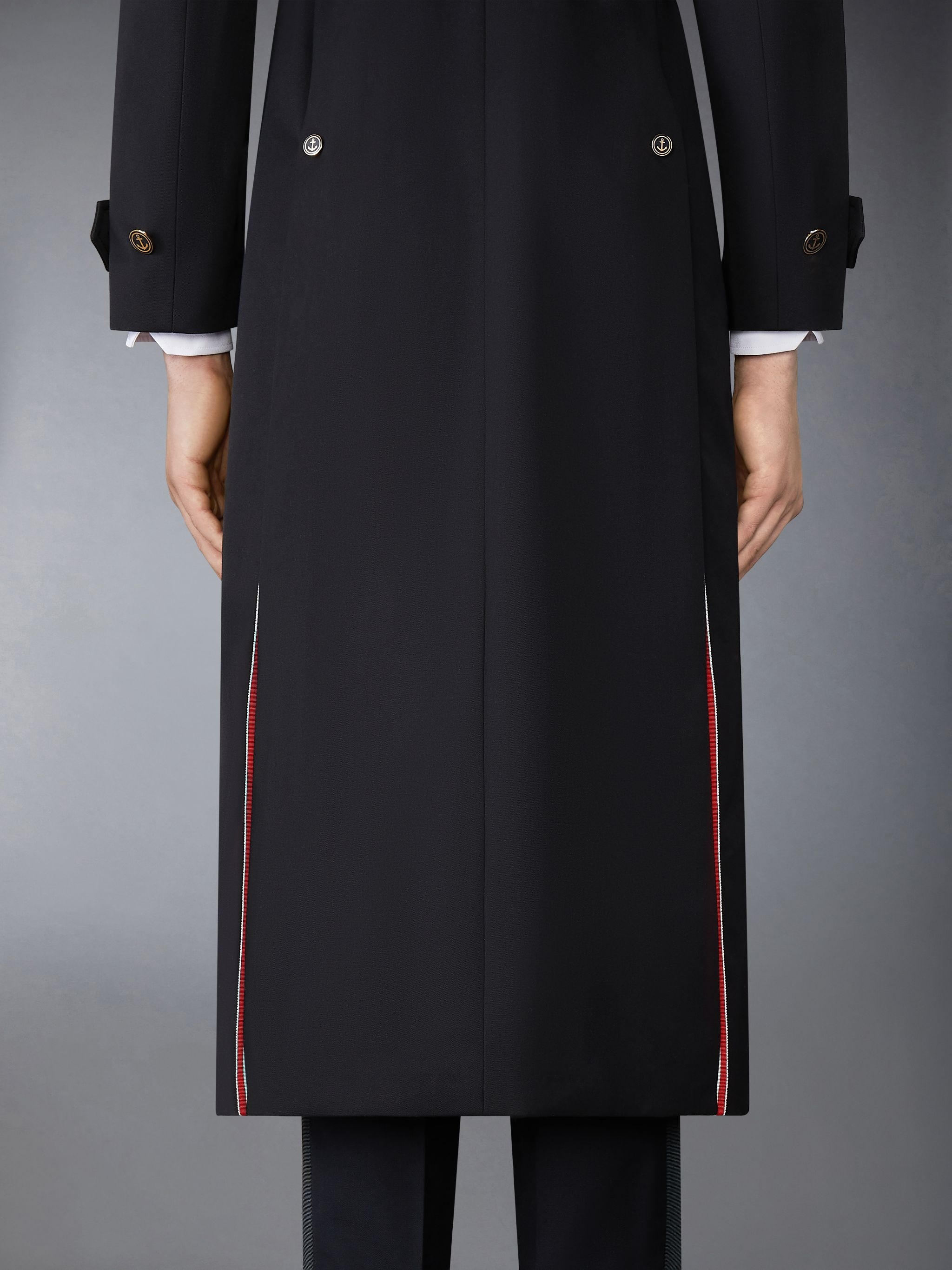 Waterproof Cotton Twill Elongated Trench Coat - 5