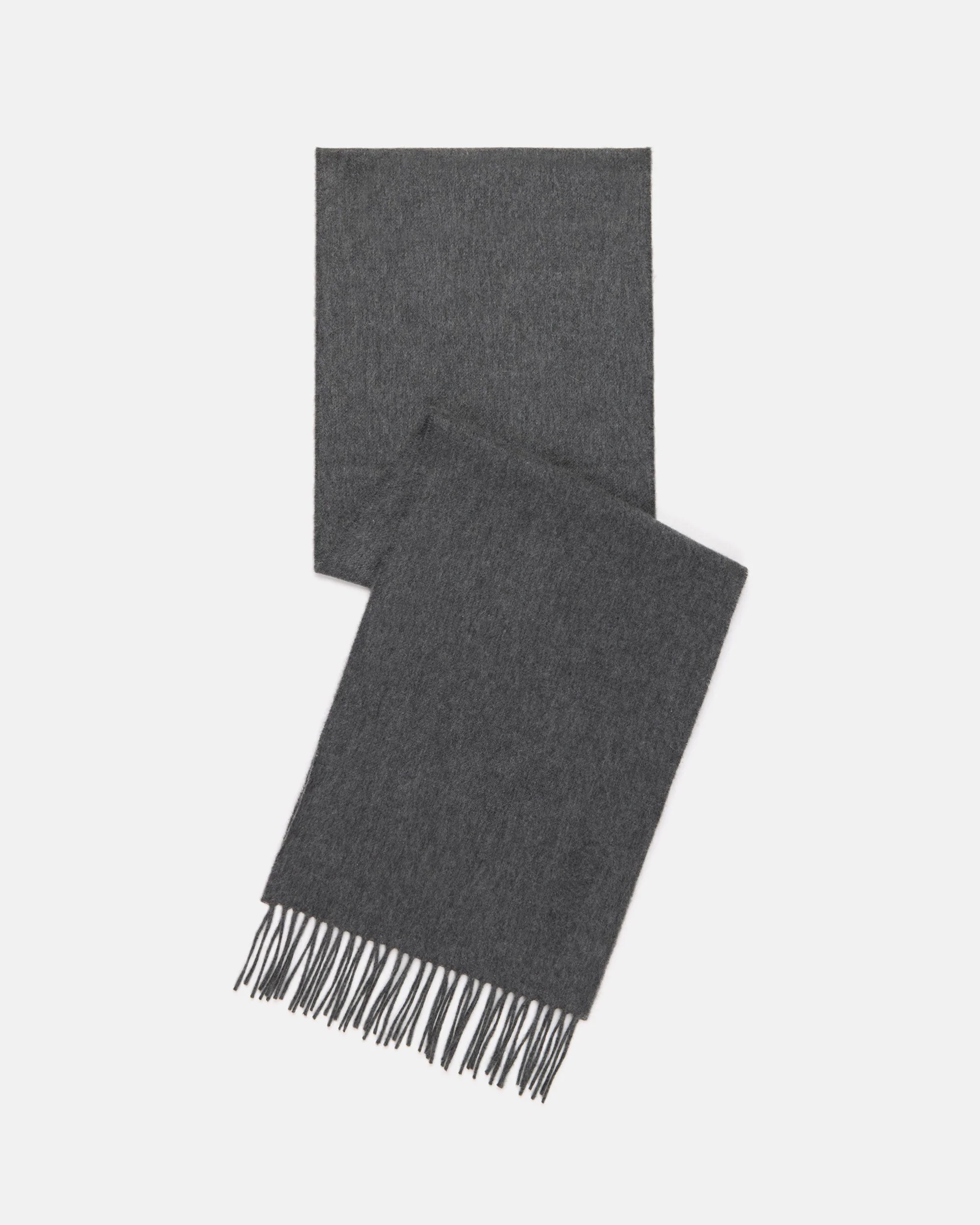 MADE-IN-SCOTLAND GREY CASHMERE MUFFLER - 1