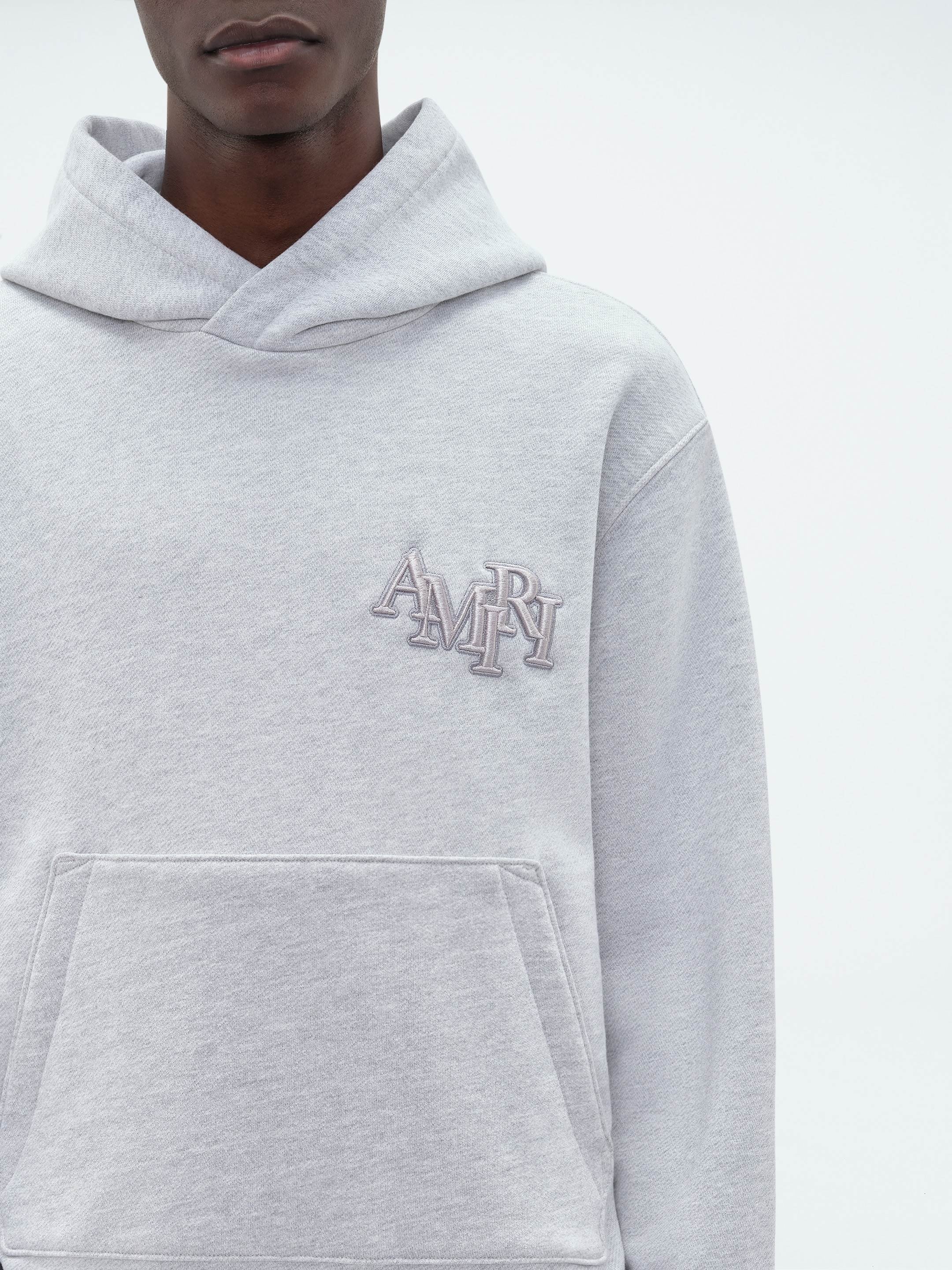 【関税込み】AMIRI グレー Staggered フーディ AMIRI AMIRI STAGGERED HOODIE | REVERSIBLE