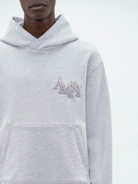 【関税込み】AMIRI グレー Staggered フーディ AMIRI Gray Staggered Hoodie Amiri