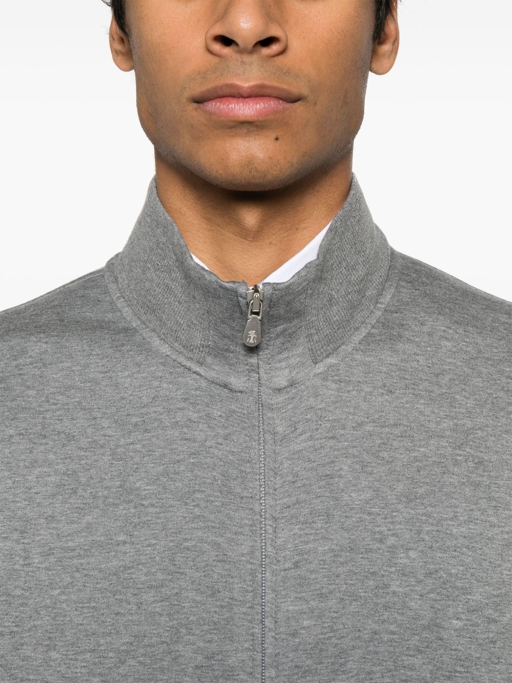 mélange-effect sweatshirt - 5