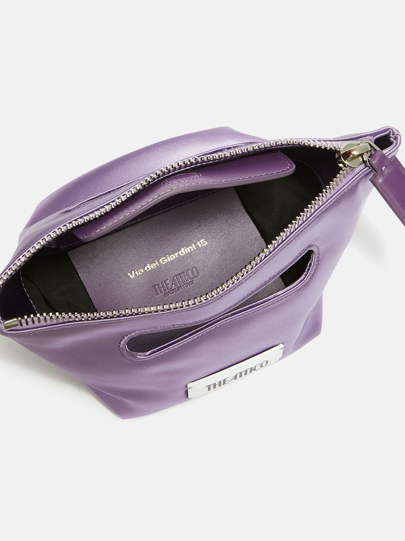 ''VIA DEI GIARDINI 15'' LILAC TOTE BAG 4