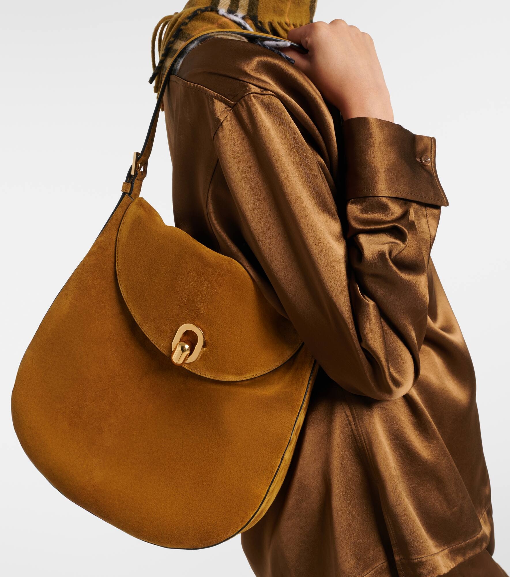 Tondo Large suede shoulder bag - 2