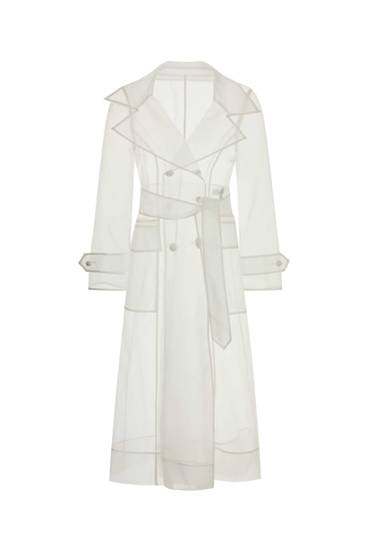 Dolce & Gabbana Women White Organza Trench Coat - 1