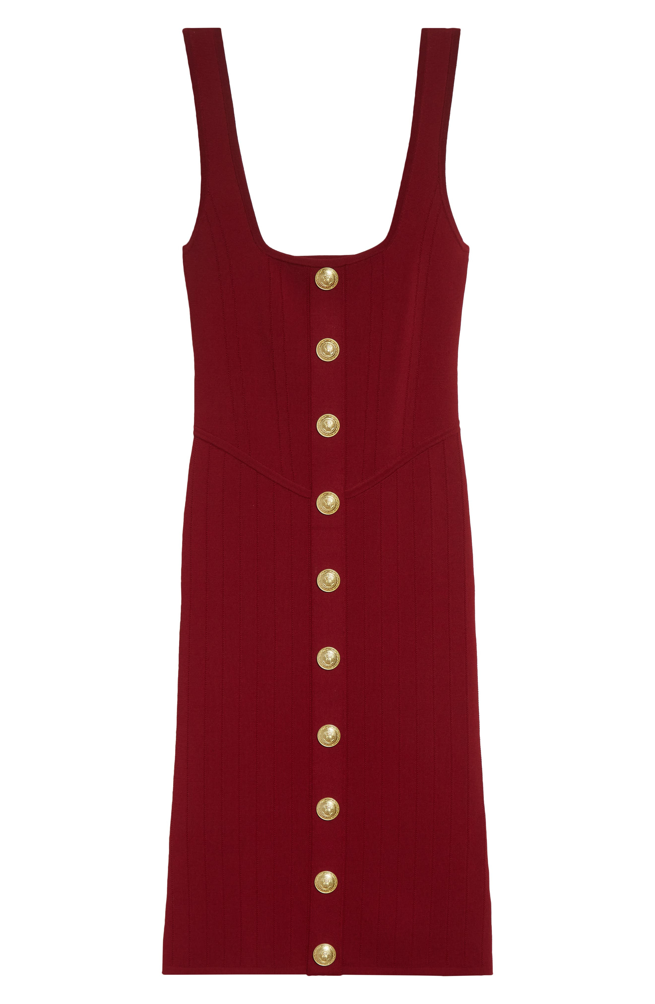 L'AGENCE Soleil Body-Con Knit Dress in Black Cherry/Gold at Nordstrom - 5
