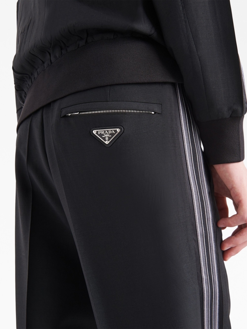 side-stripe logo trousers - 5
