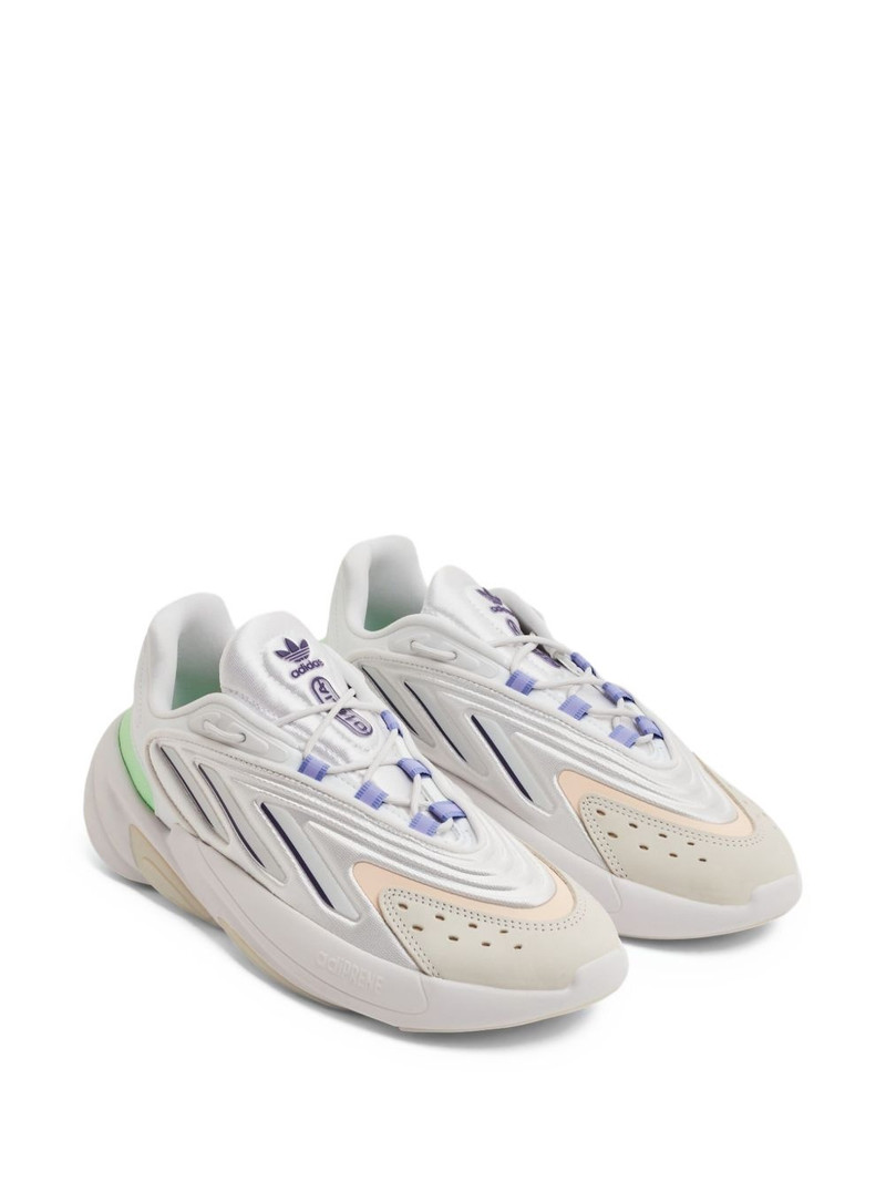 adidas Ozelia "Cloud White/Dark Purple Beam/Green" sneakers outlook