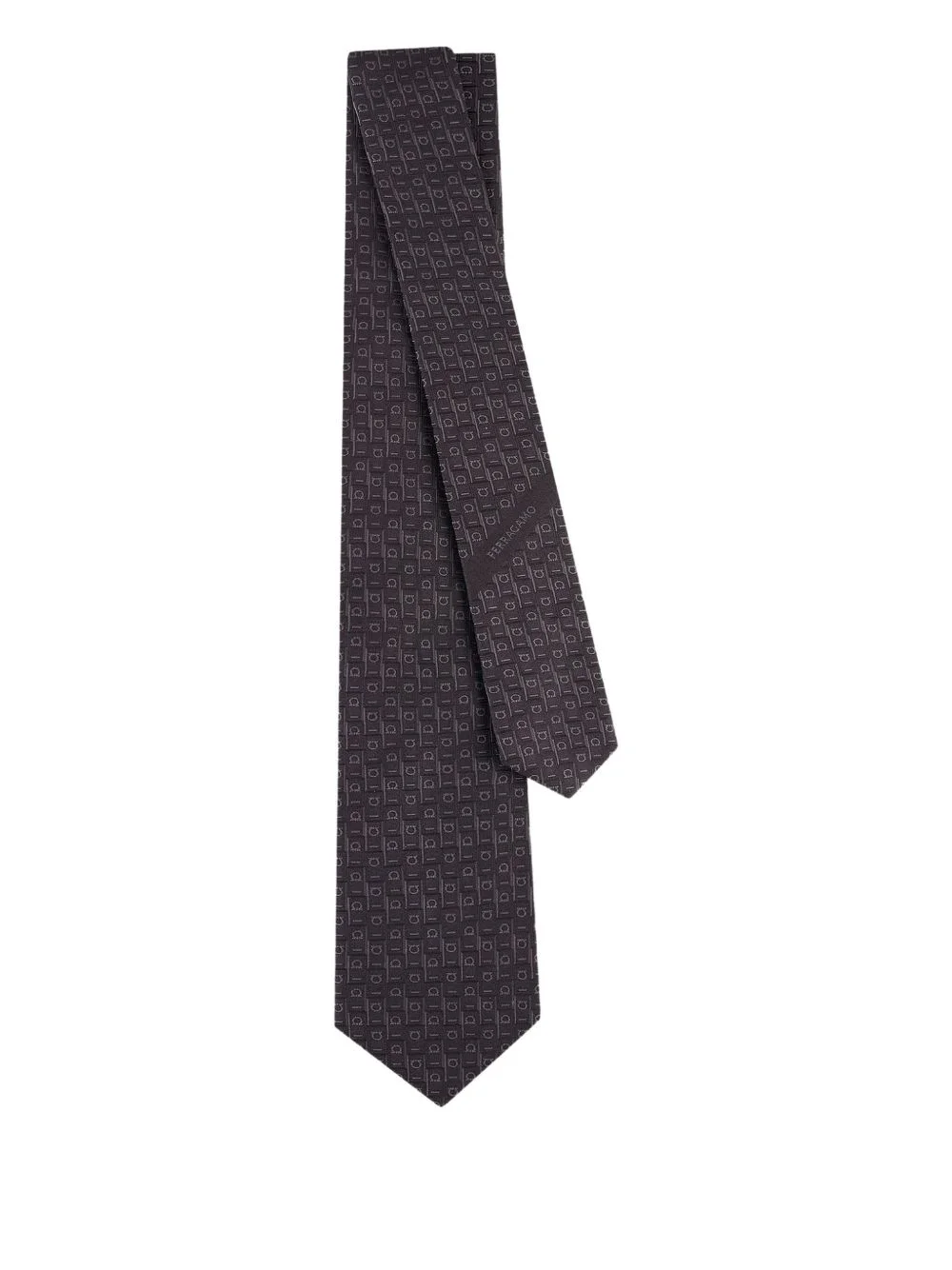 monogram silk tie - 1