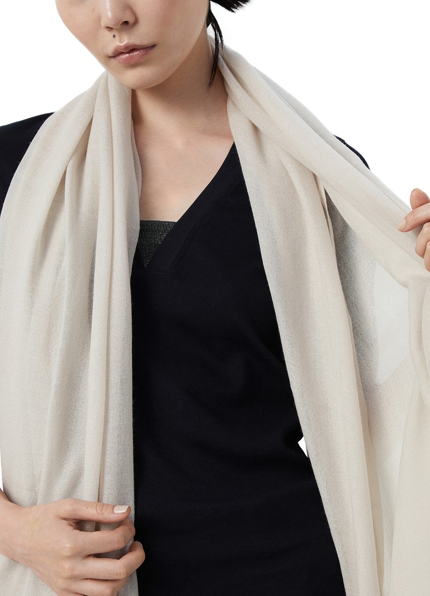 Cashmere and silk scarf - 2