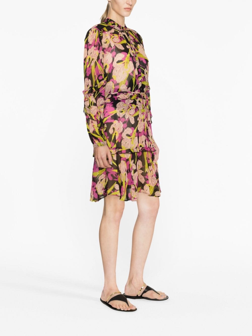 Piccadilly floral-print ruffled minidress - 4