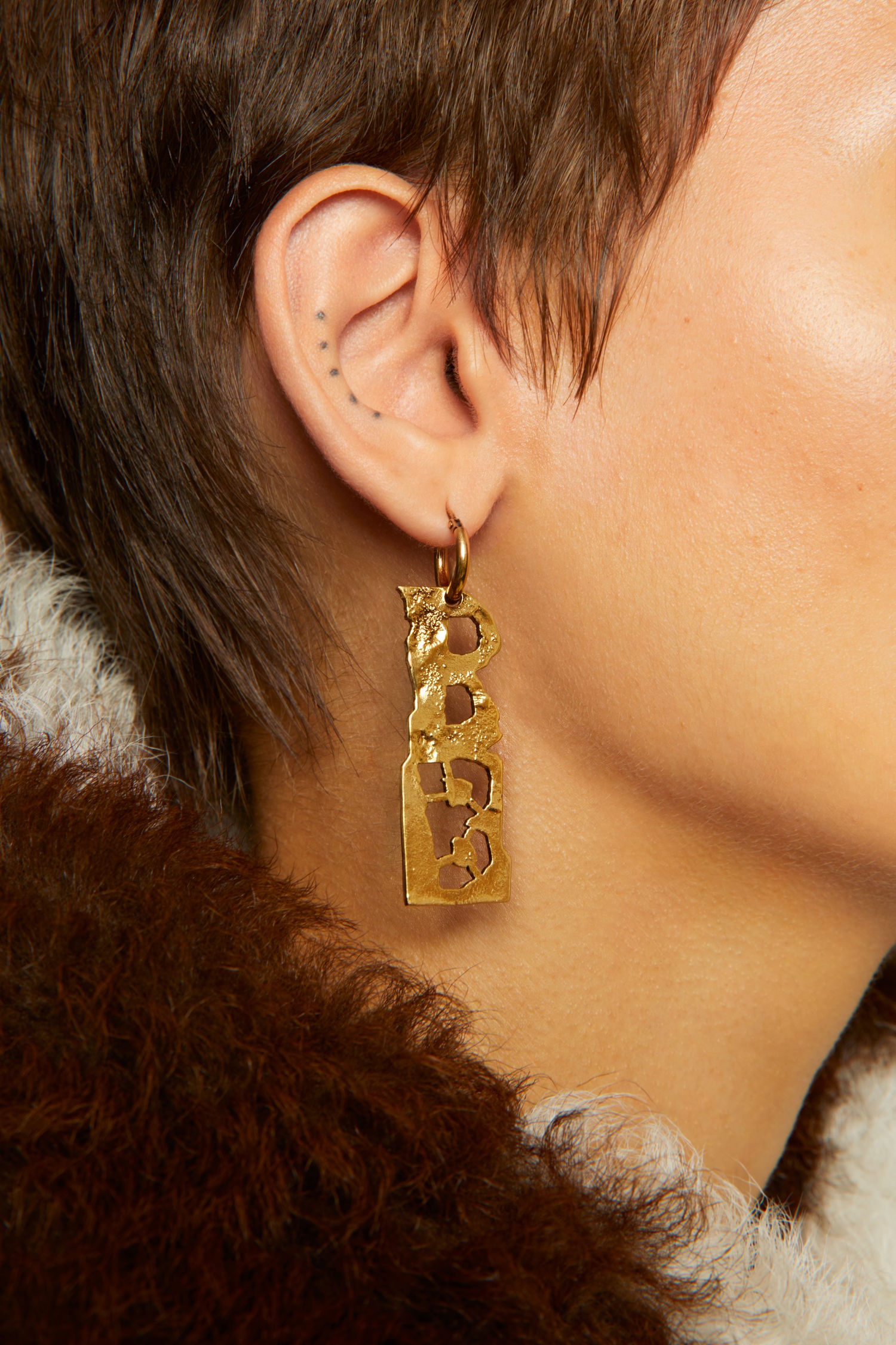 B earring gold - 3