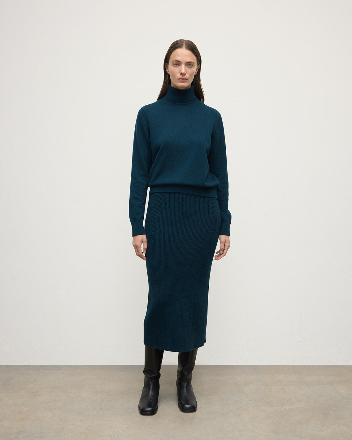 Cashmere Green Midi Skirt - 2