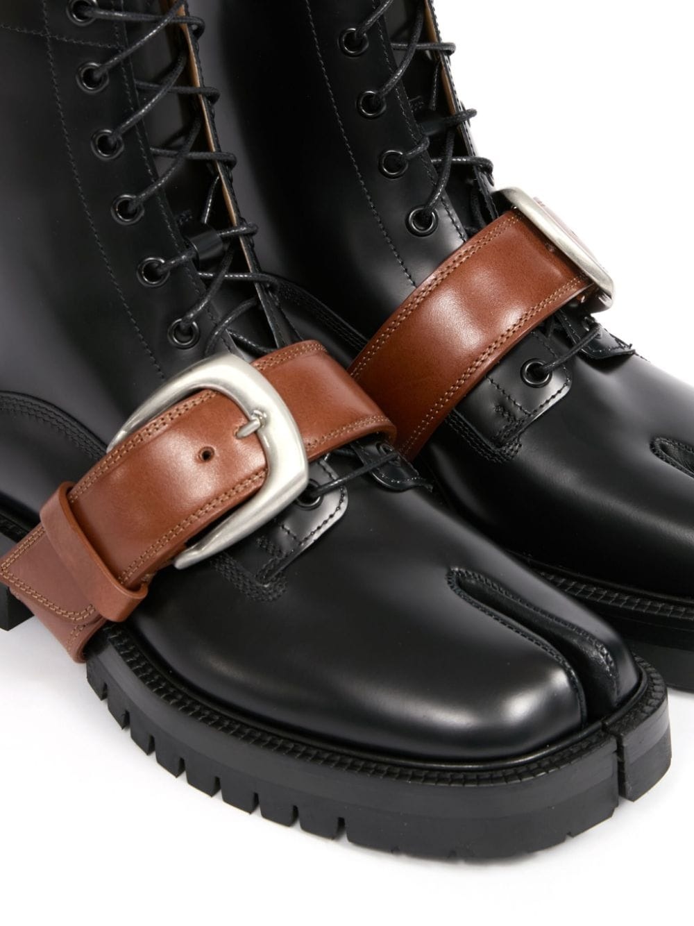 Tabi split-toe leather boots - 5