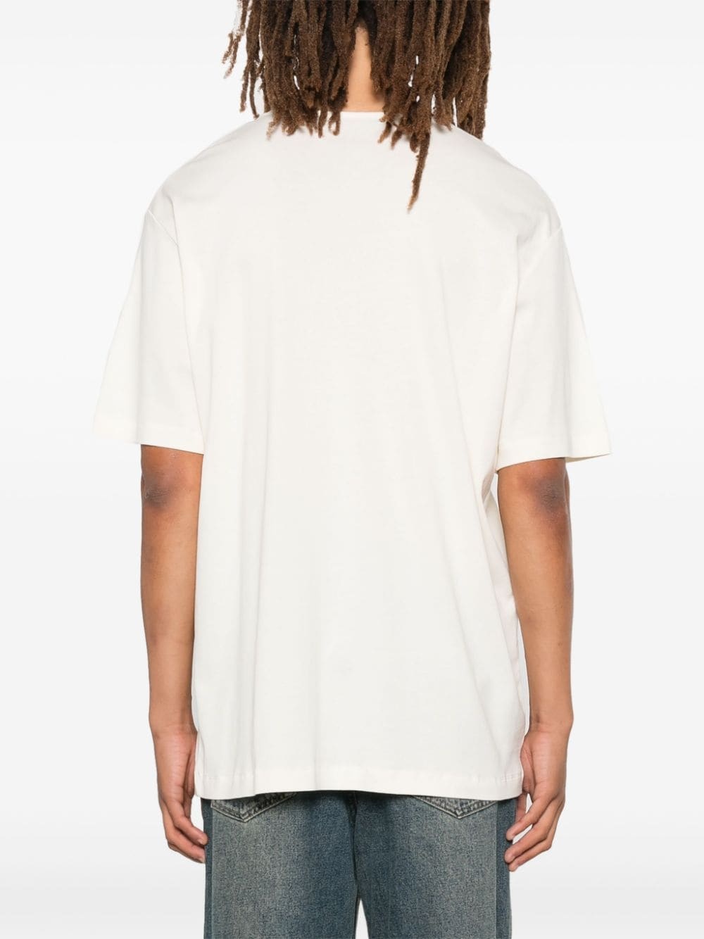 ribbed U-neck T-shirt - 3