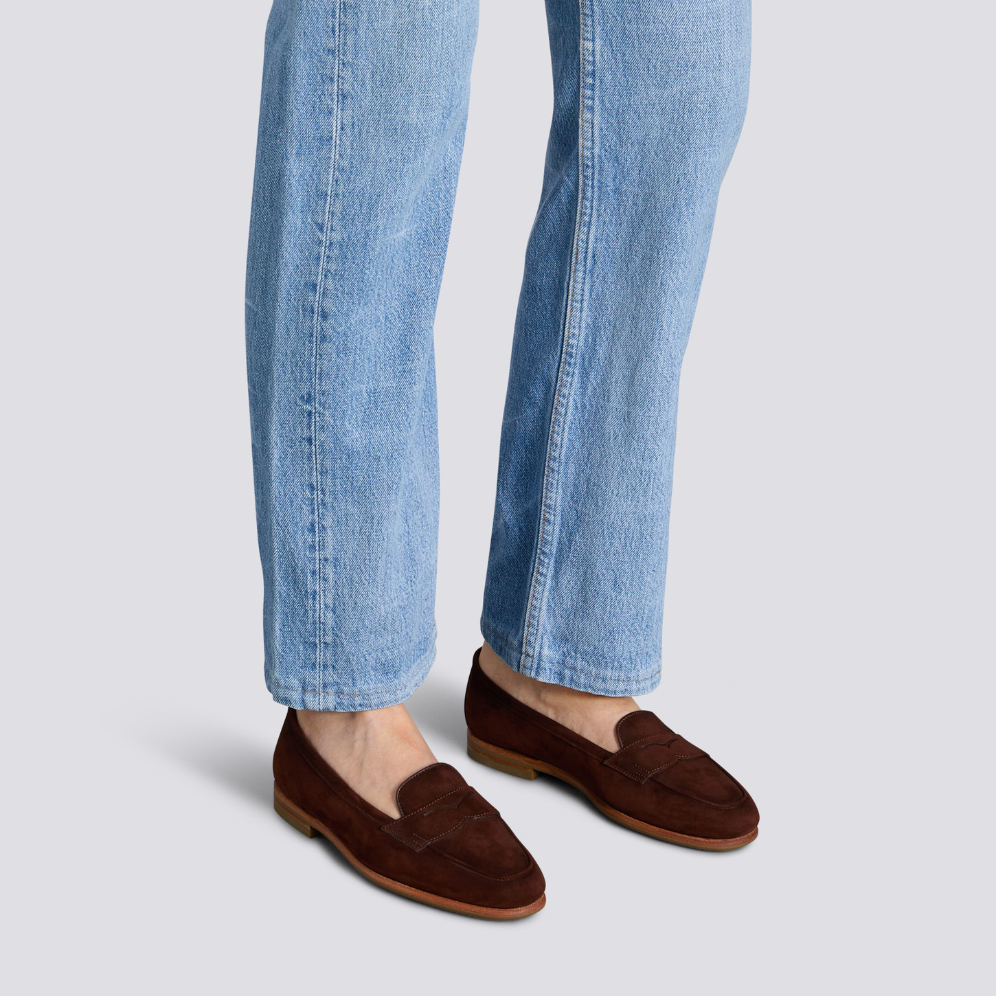 Women's dark brown suede Carla loafer - 2