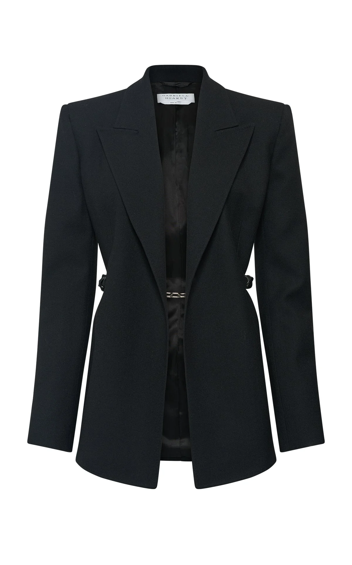 Epona Chain Blazer in Black Recycled Virgin Wool - 1