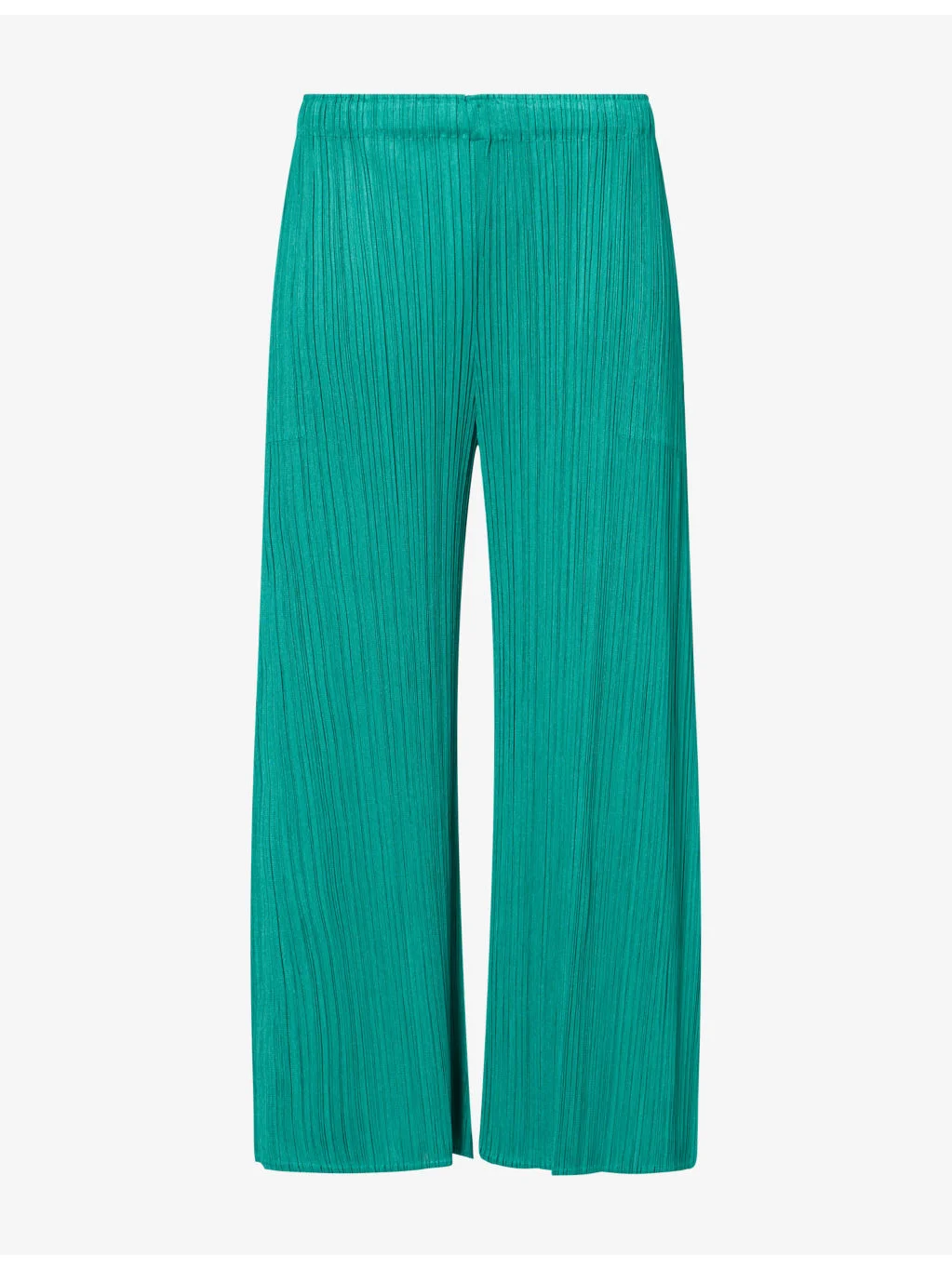 Pleated Ankle-Crop Knitted Trousers - 1