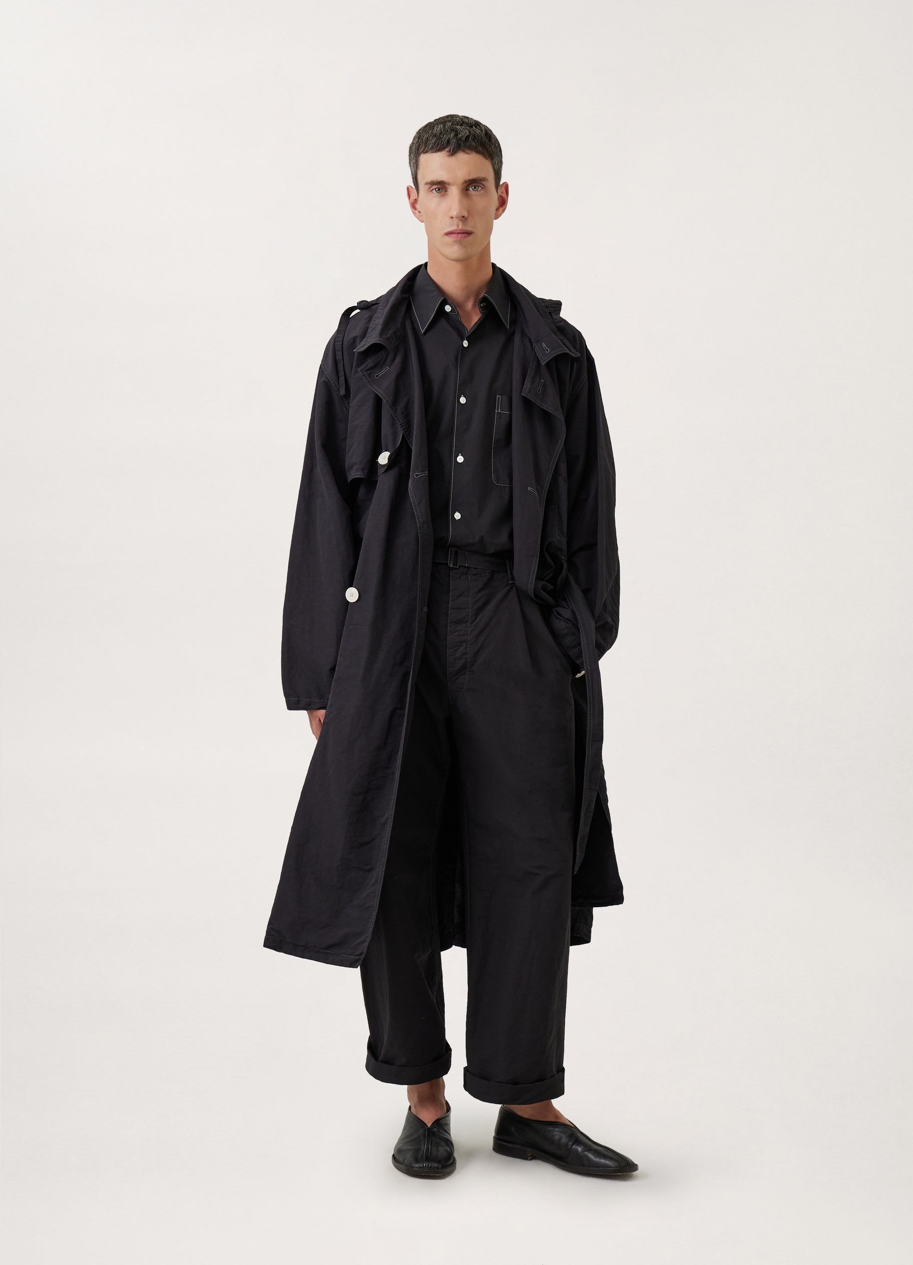HOODED DOUBLE BREASTED PARKA - 7