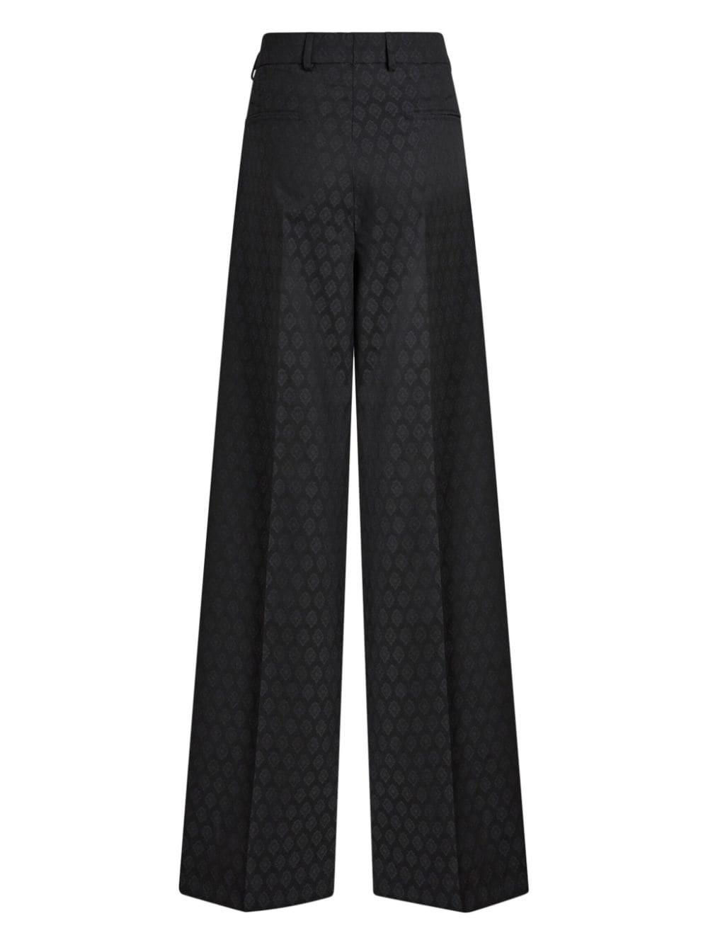 patterned-jacquard wool trousers - 7