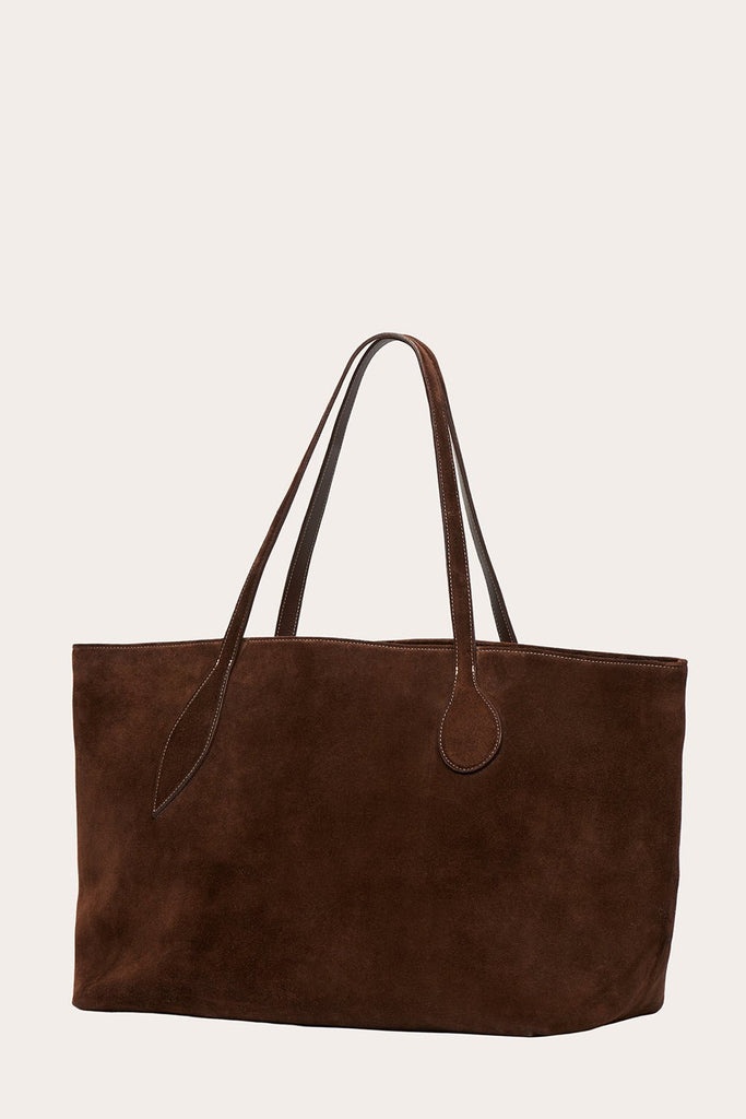 MEGA SPROUT TOTE DARK BROWN SUEDE - 4