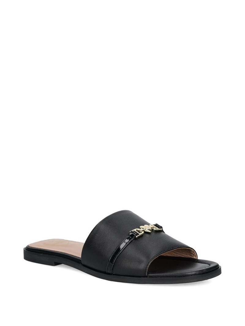 Moschino heart-charm slides outlook