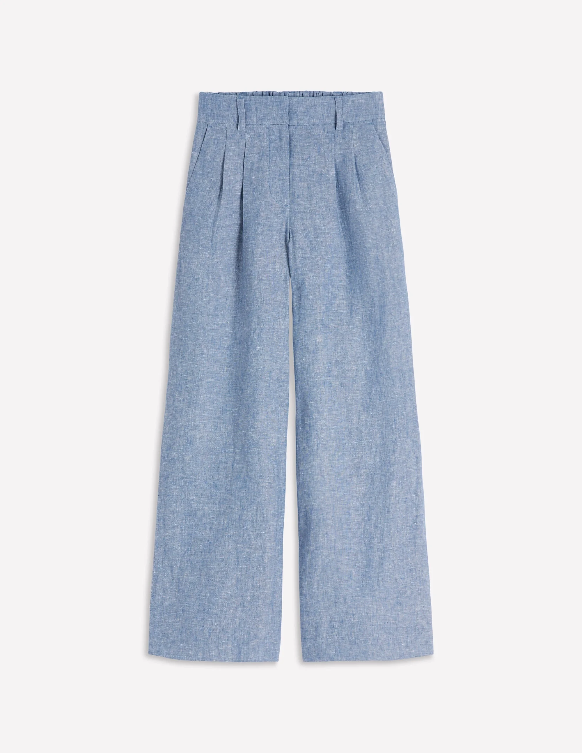 Kensington Linen Pants-Blue Chambray - 1