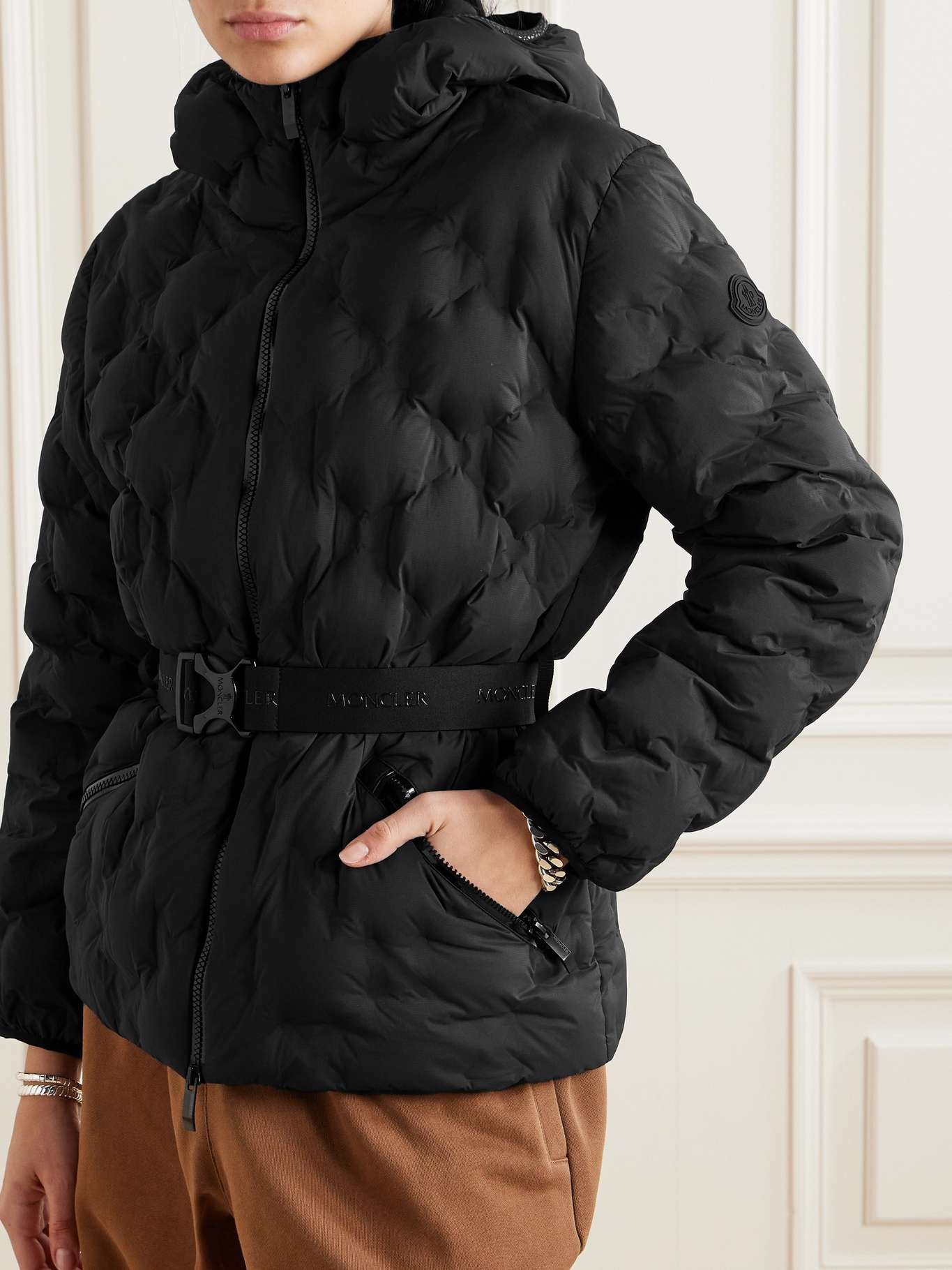 ★新品未使用★ MONCLER Adonis ベルト付き ダウンジャケット Moncler Adonis belted hooded quilted ripstop down jacket