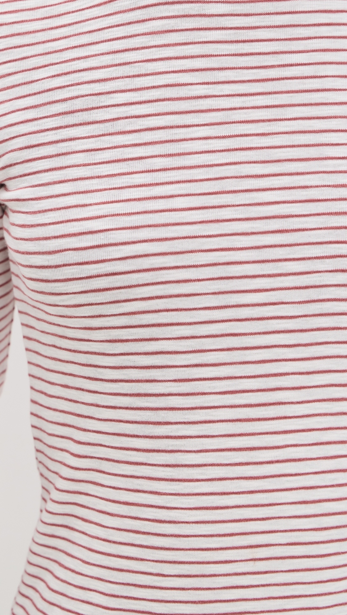 Striped Elbow Sleeve Crew Tee - 5