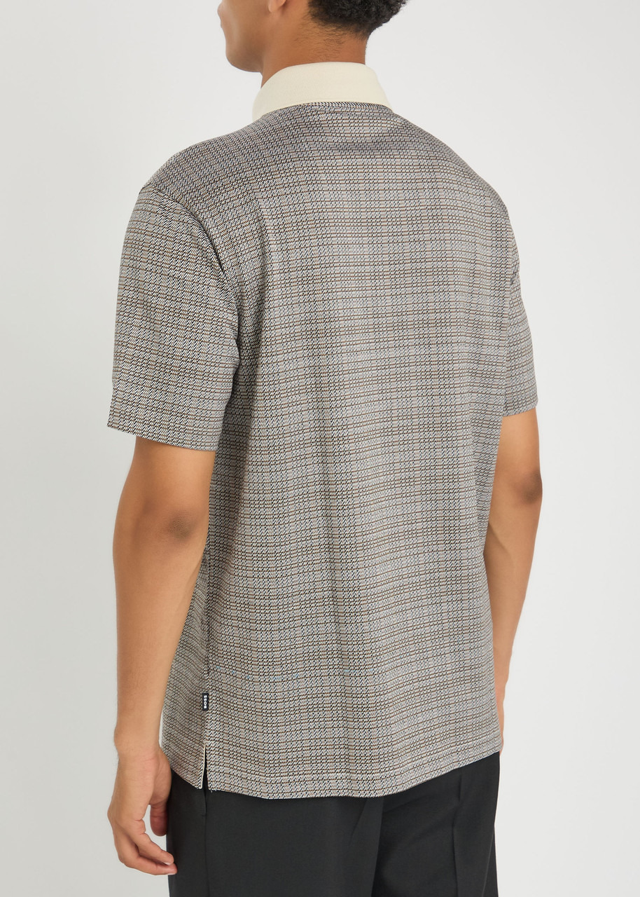 Boss Checked-jacquard Cotton Polo Shirt - 3