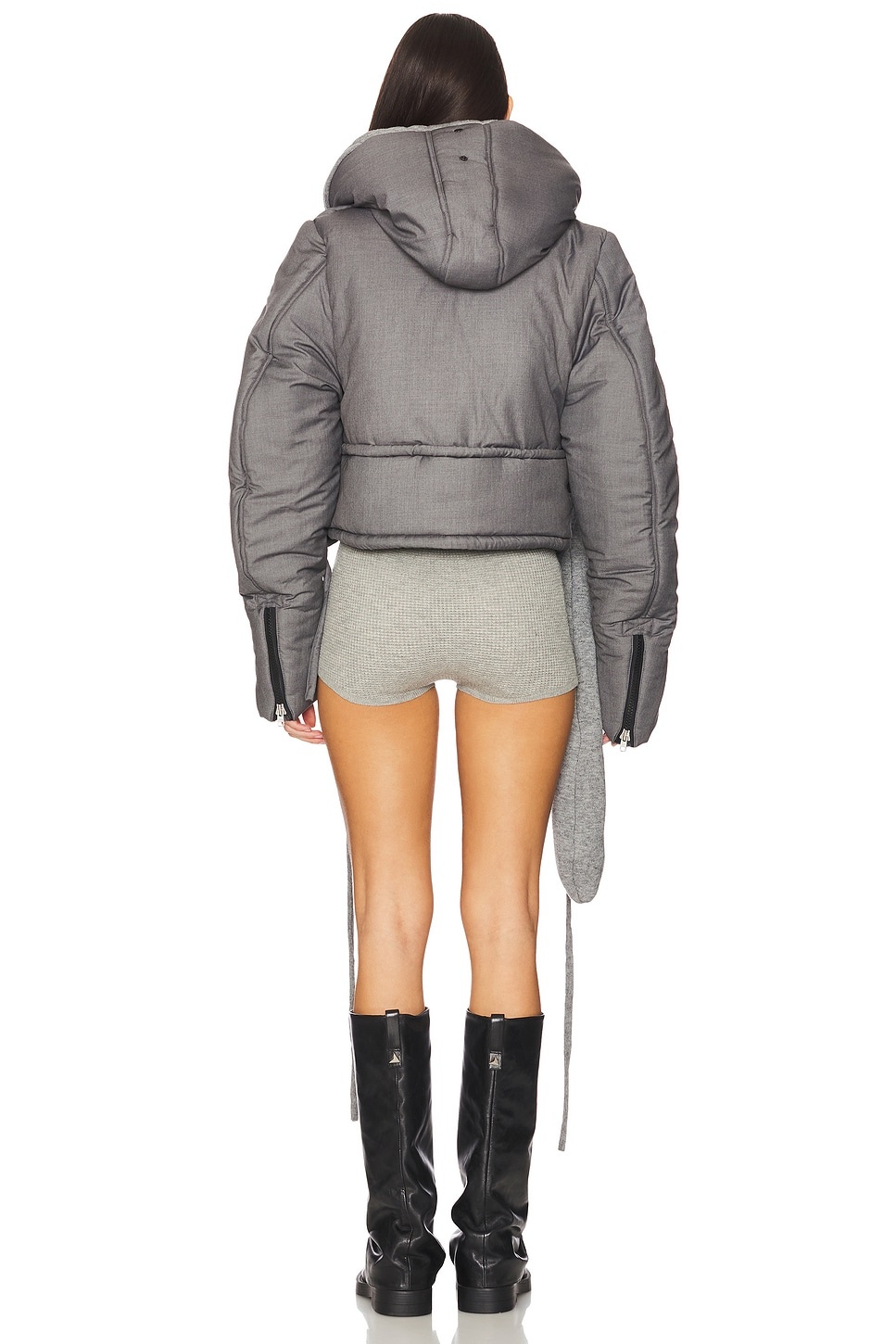 Deconstructed Cropped Puffer Jacket - 4