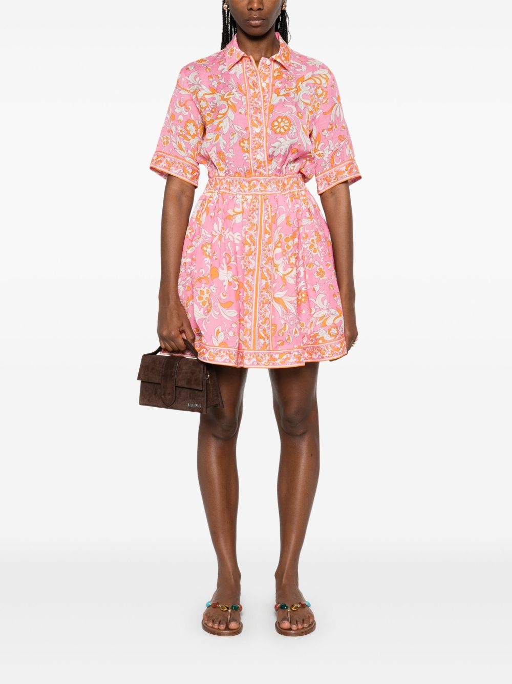 floral-print mini dress - 2