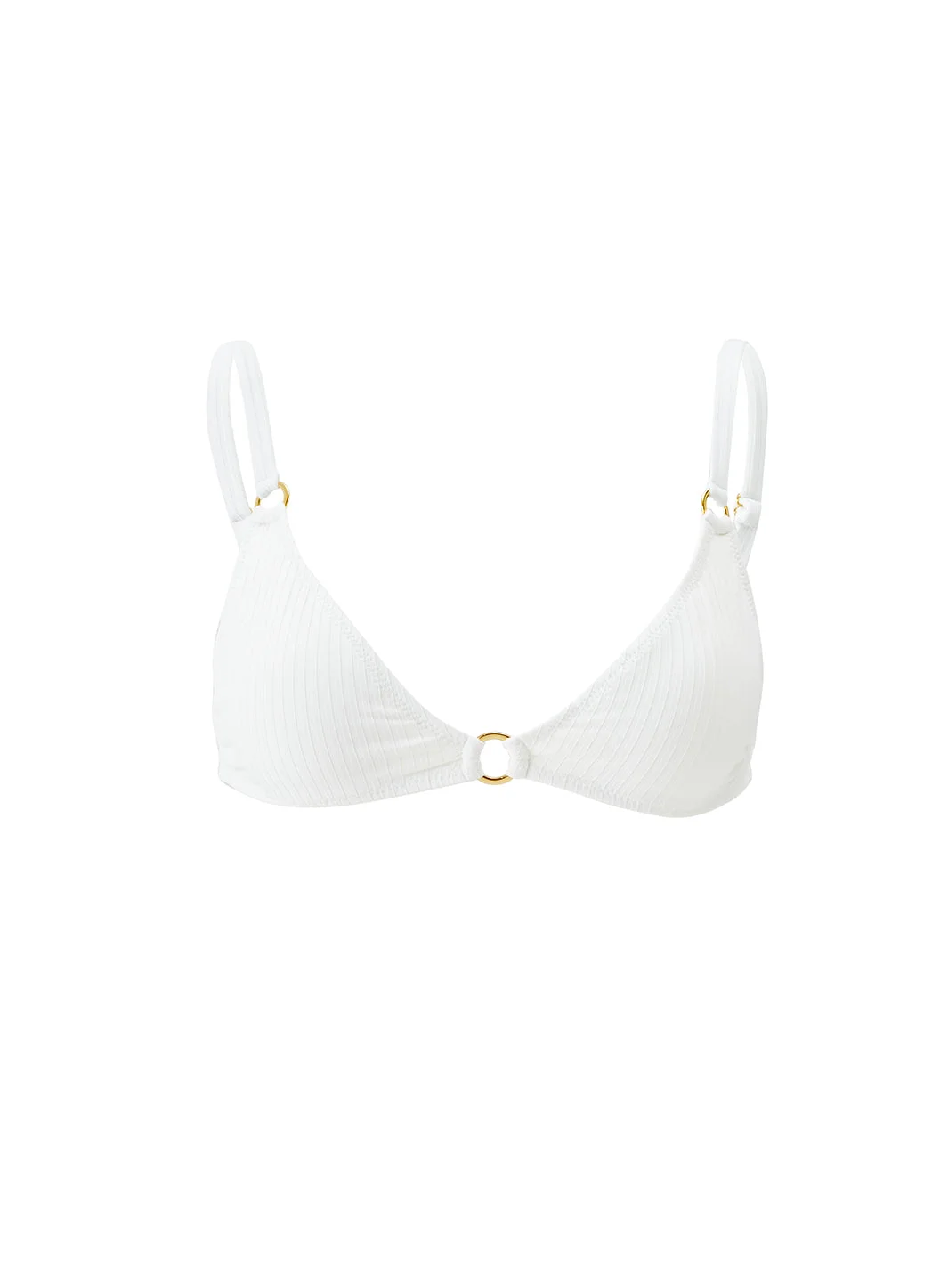 MONTENEGRO CREAM RIBBED BIKINI TOP - 1
