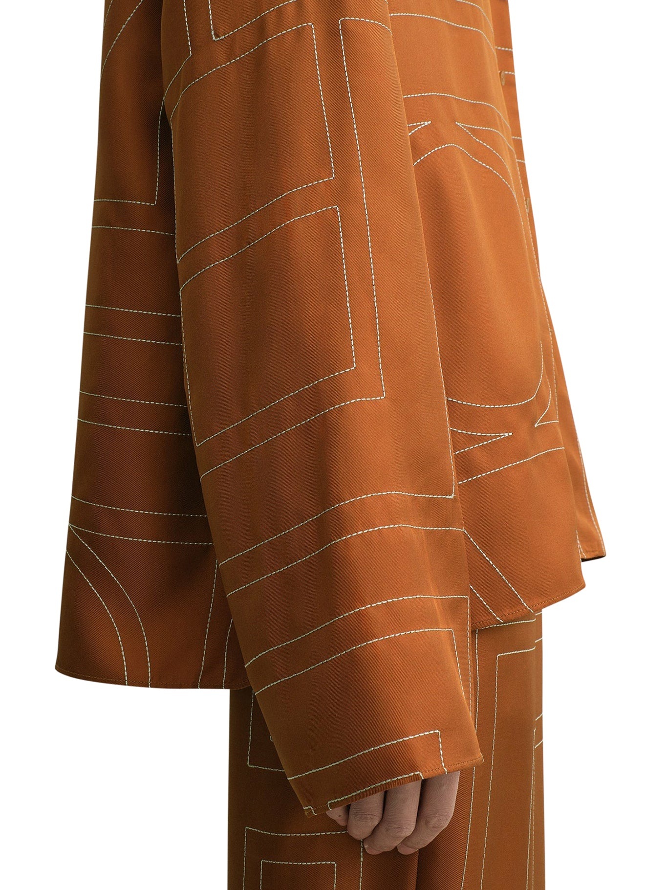SILK SHIRT WITH MONOGRAM - 5