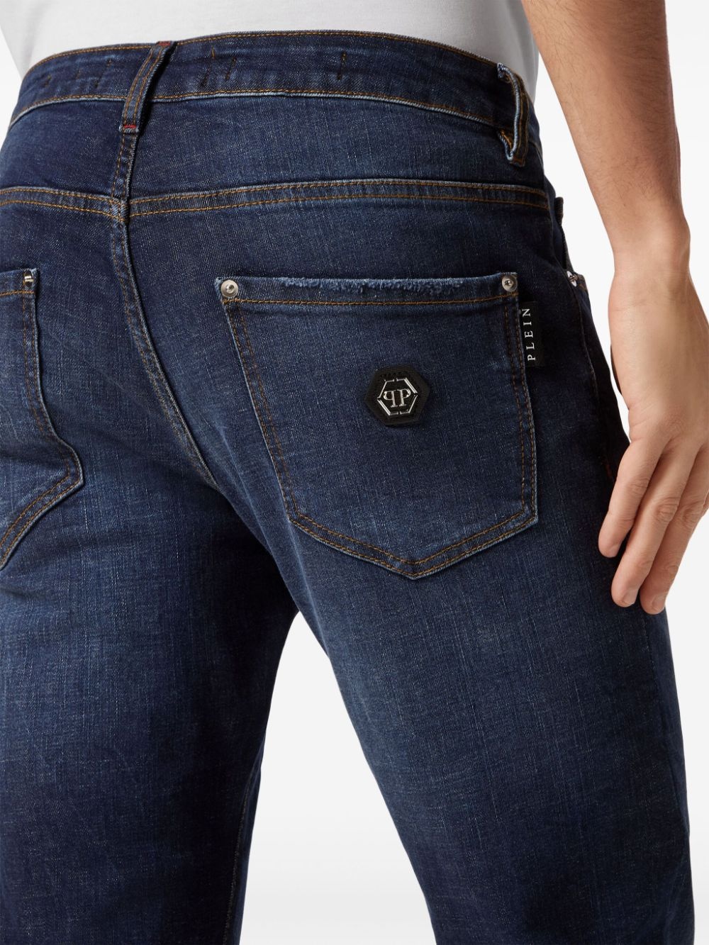 low-rise straight-leg jeans - 8
