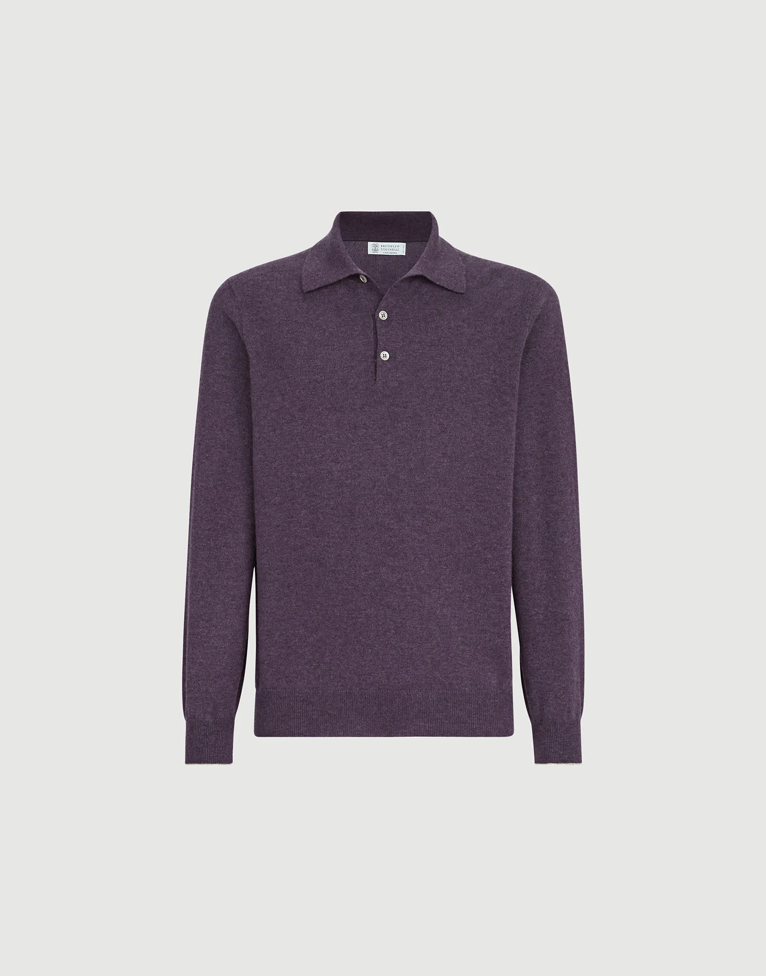 Cashmere knit polo shirt - 1