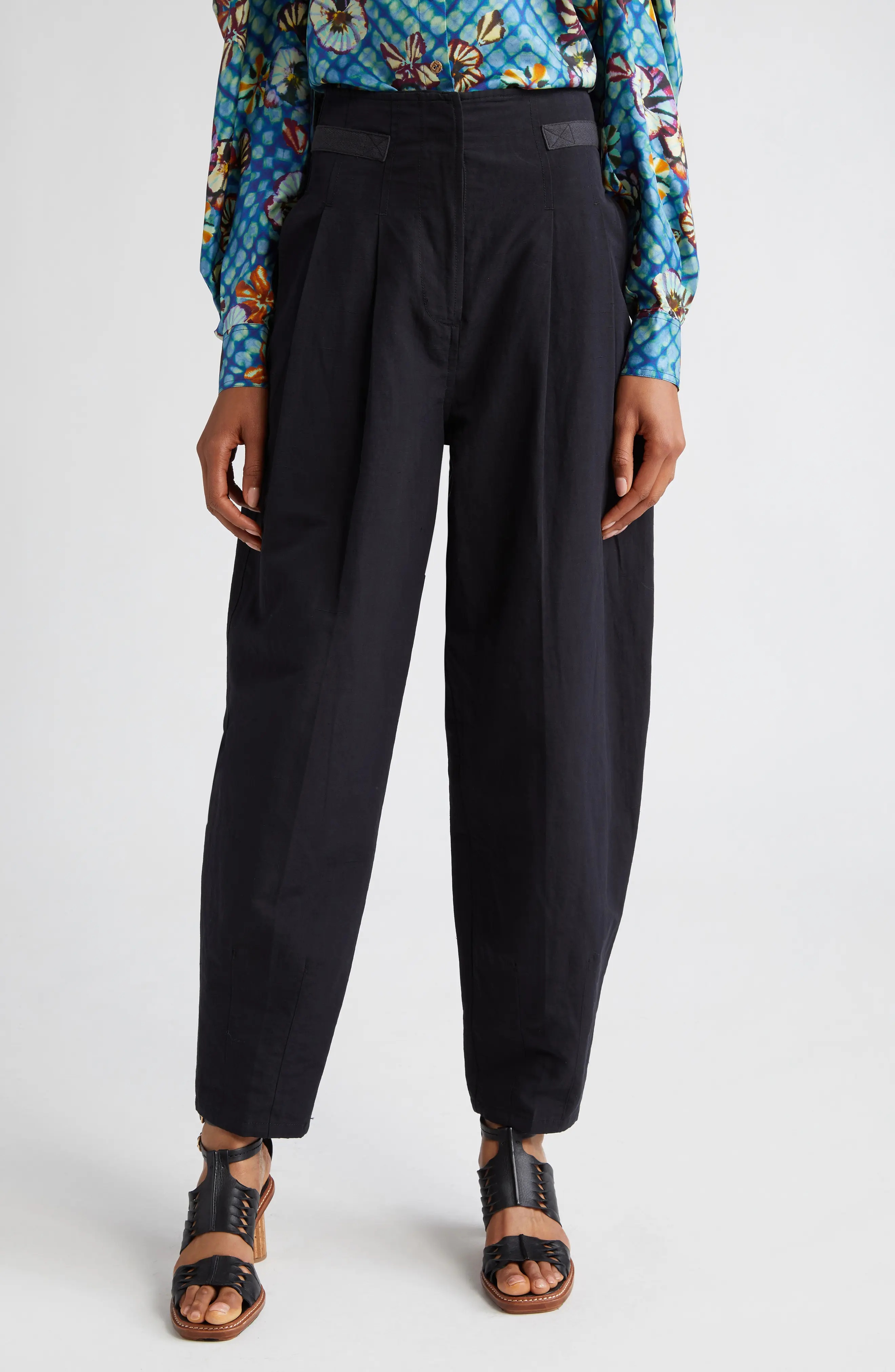 Alda Pleated Tapered Pants - 1