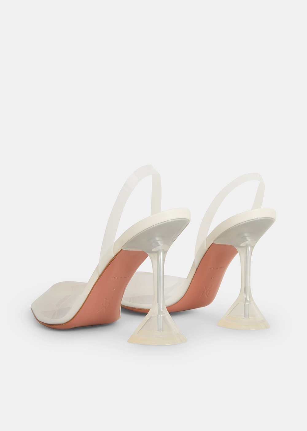 Almond PVC Holli Slingback Heels - 3