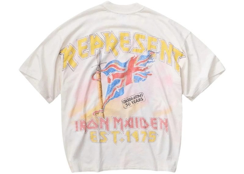 REPRESENT Represent Iron Maiden Steed T-shirt Flat White outlook