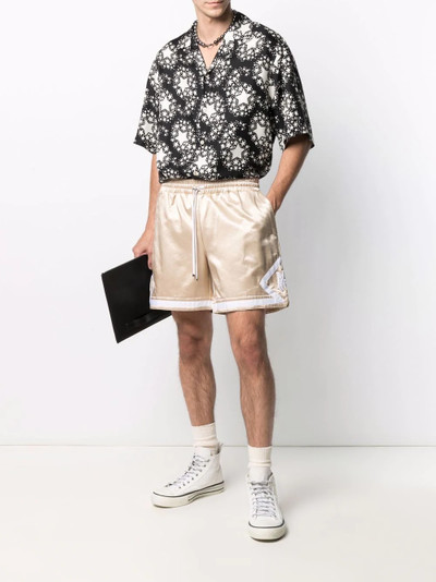 AMIRI logo patch track shorts outlook