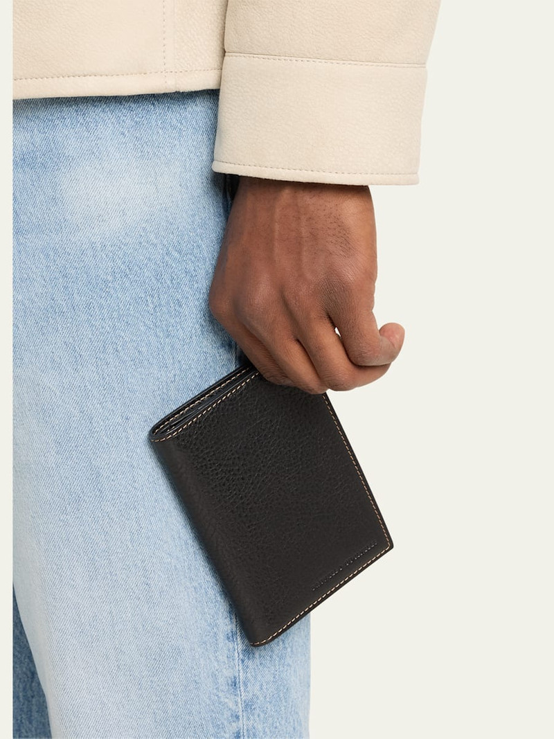 Brunello Cucinelli Men's Leather Bifold Card Holder outlook