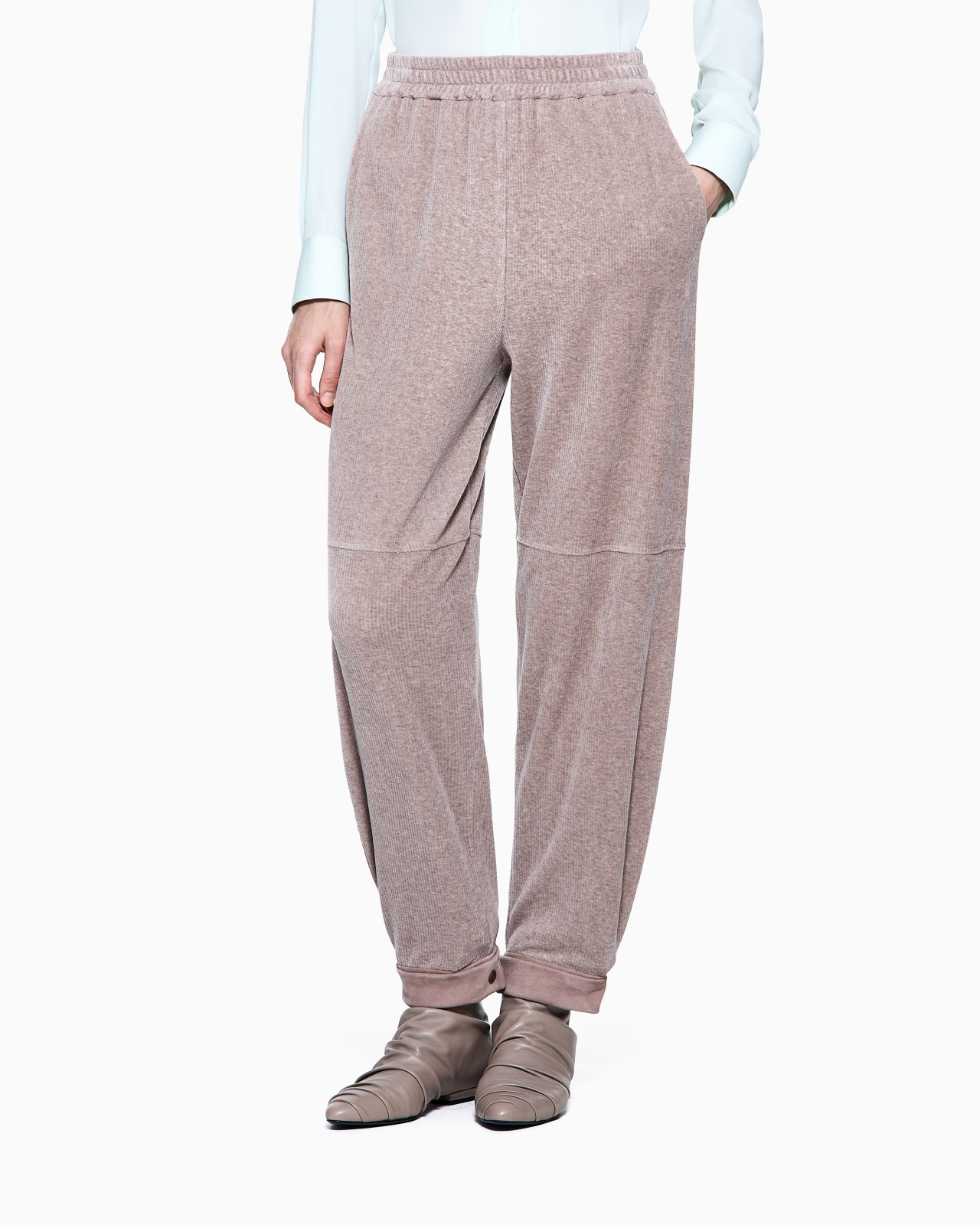 RELAXED TROUSERS IN RIBBED CHENILLE JERSEY - 3