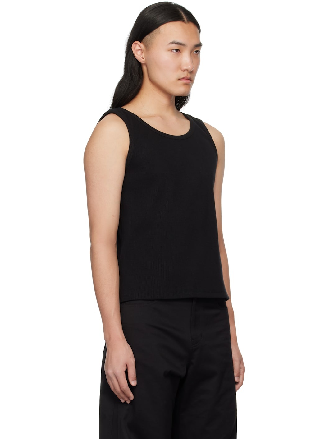Black Cut Out Tank Top - 2