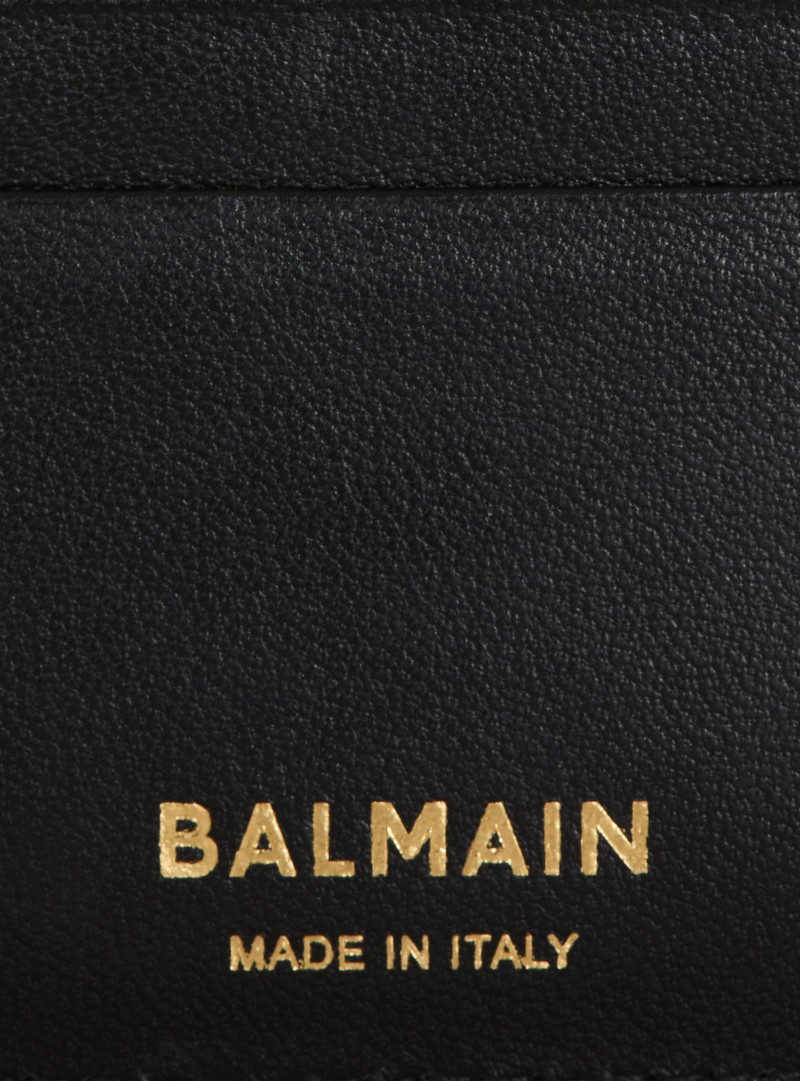 Balmain Anthem calfskin leather card holder outlook